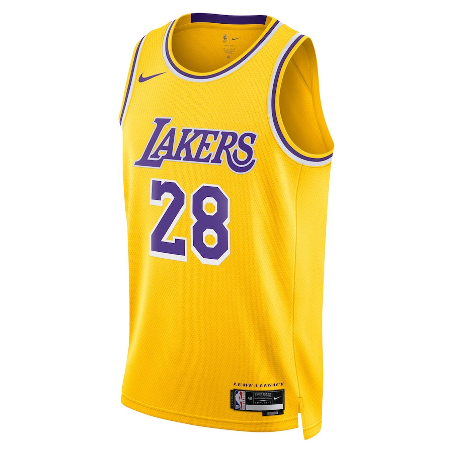 Rui Hachimura 28 Los Angeles Lakers Unisex Swingman Icon Edition Gold NBA Jersey Unisex
