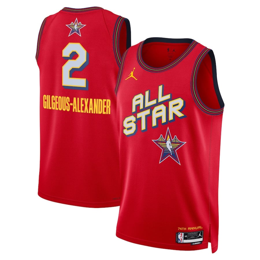 Shai Gilgeous-Alexander 2 All Star 2025 Swingma Unisex Red NBA Jersey Unisex