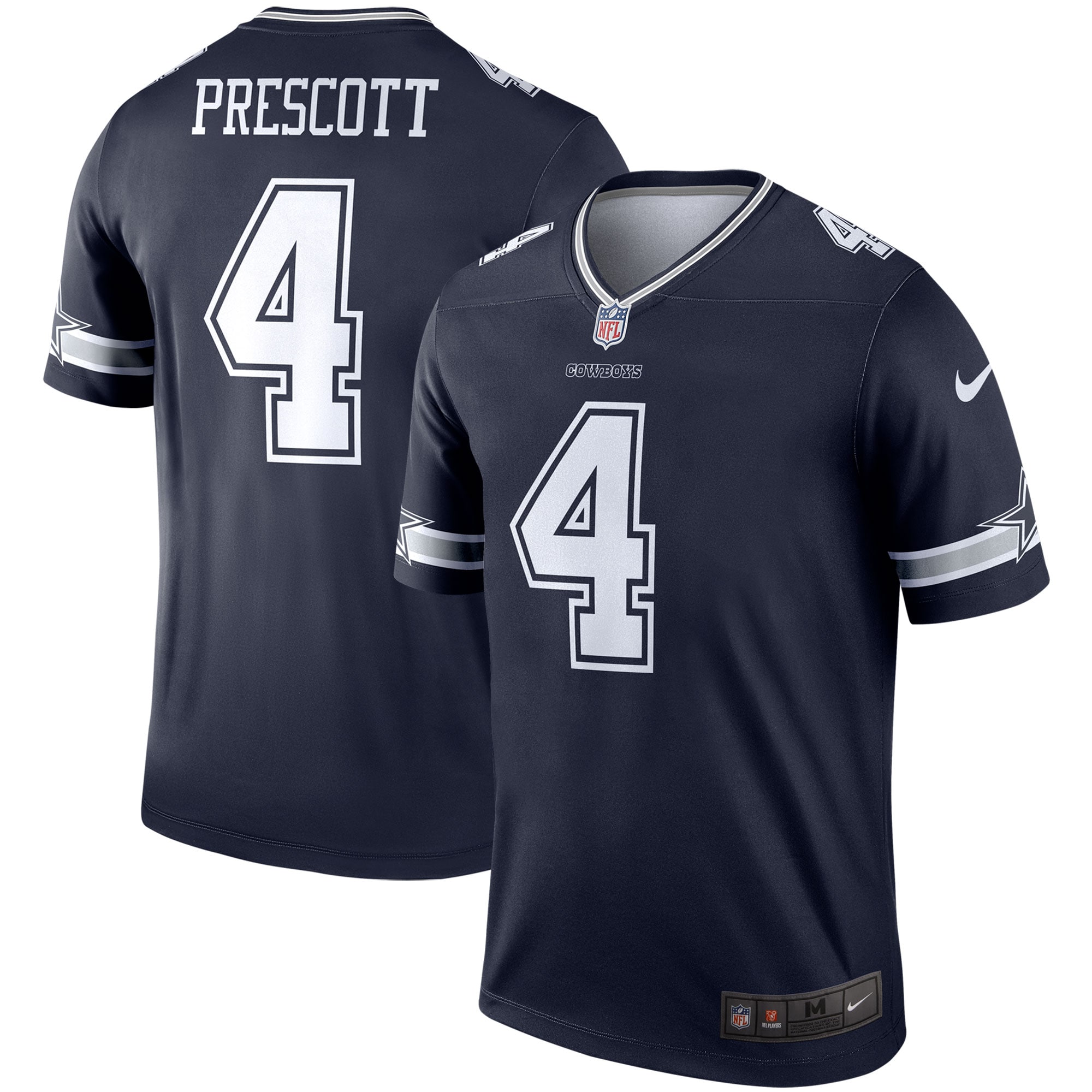 Dallas Cowboys Dak Prescott Navy Team Legend Player Performance Top NFL Jersey Men's