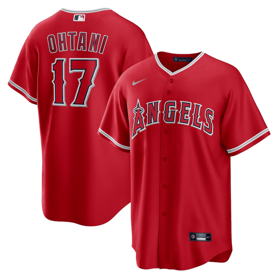Shohei Ohtani 17 Los Angeles Angels Red Alternate Red MLB Jersey Men's