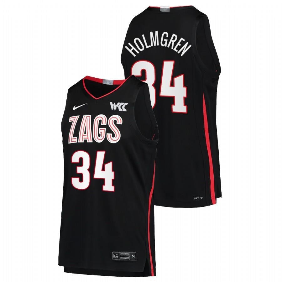 Gonzaga Bulldogs Chet Holmgren 34 2022 Black College Limited NCAA Jersey Men's