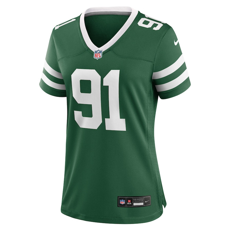 Braiden McGregor 91 New York Jets Team Game Legacy Green NFL Jersey Women's
