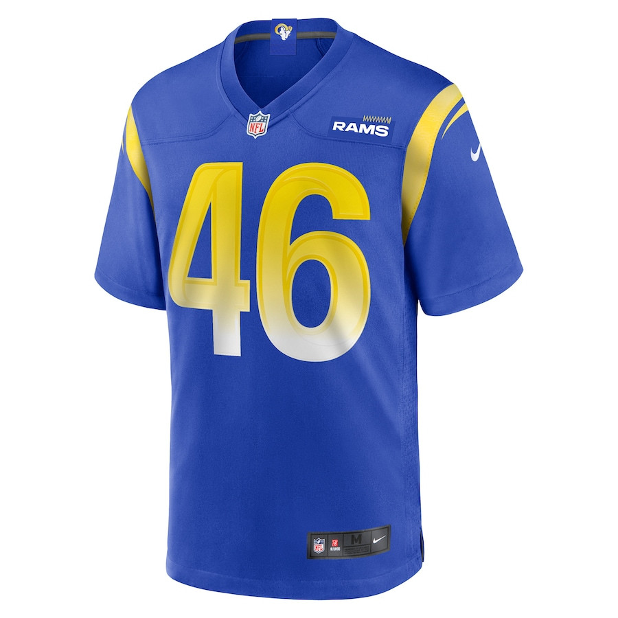 Kenny Logan Jr. 46 Los Angeles Rams Game Royal NFL Jersey Men's