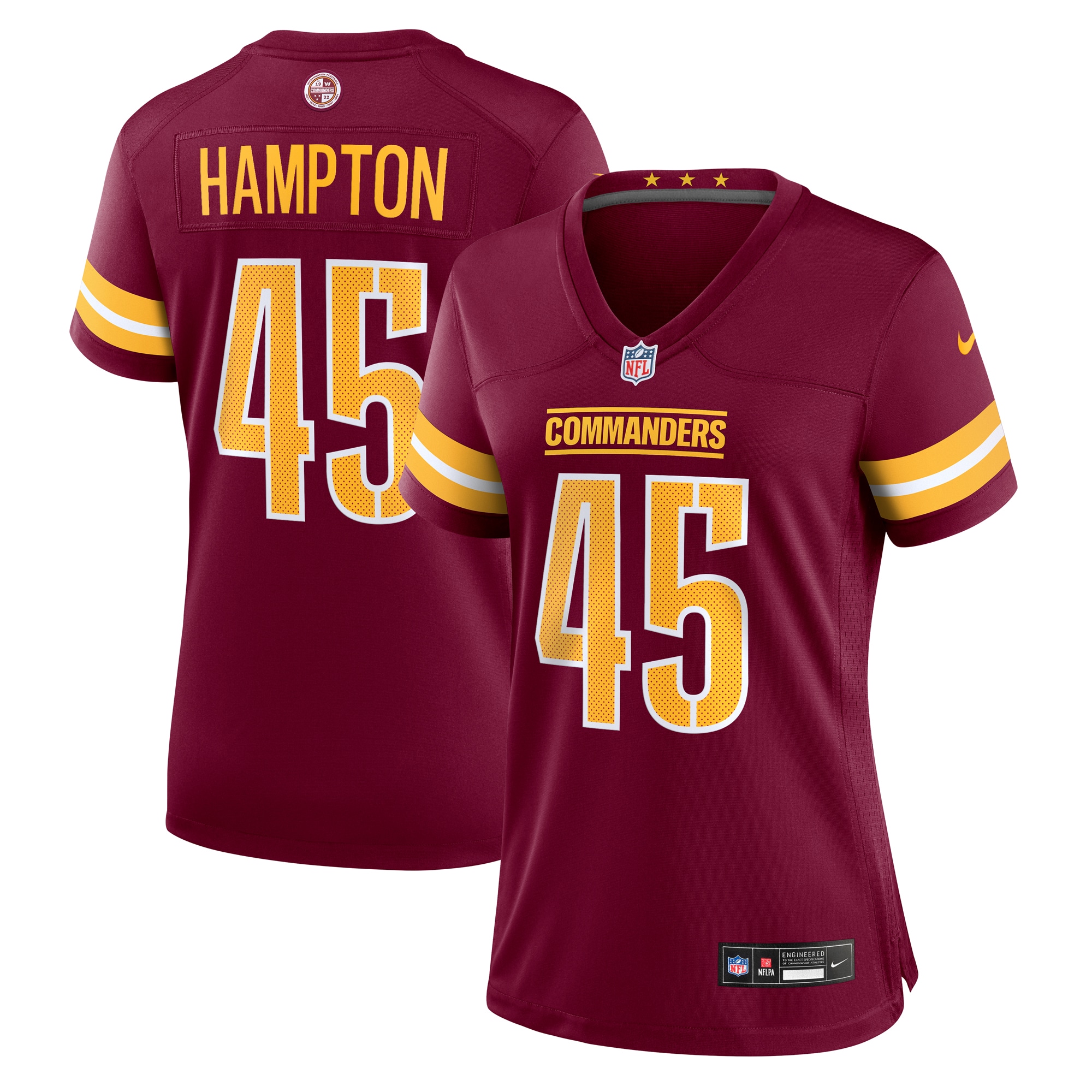 Washington Commanders Dominique Hampton Burgundy Game NFL Jersey Women's