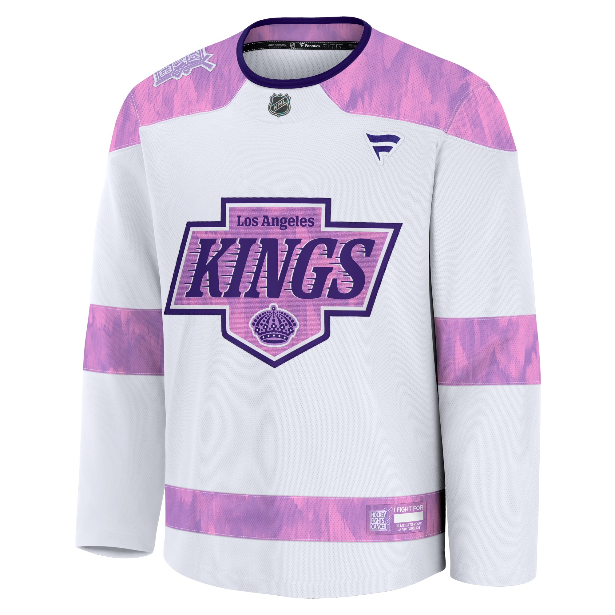 Los Angeles Kings White 2024 Fights Cancer Practice NHL Jersey Men's