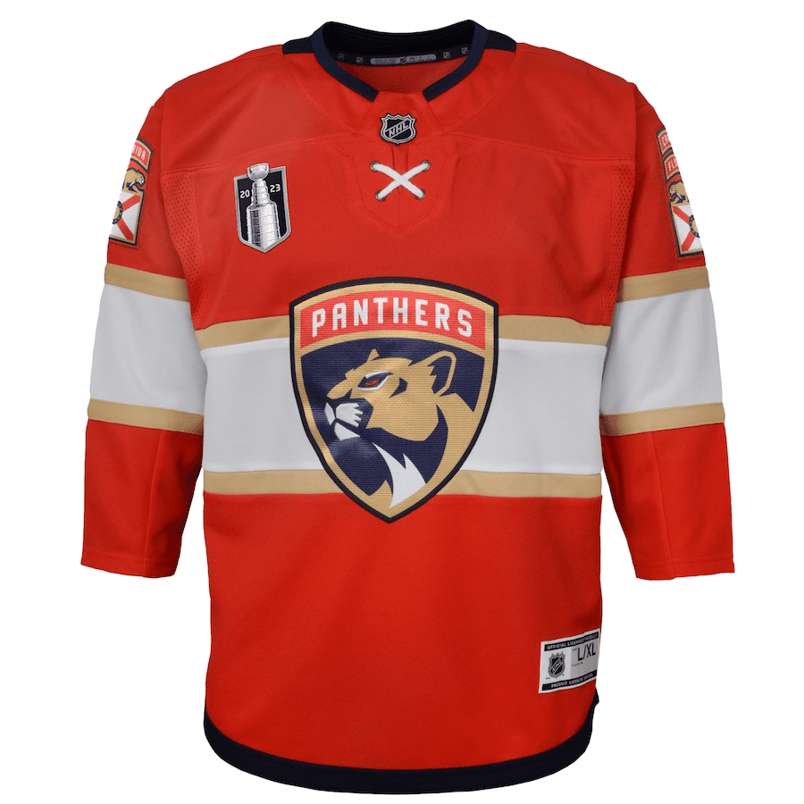 Florida Panthers 2023 Stanley Cup Final Home Red NHL Jersey Youth