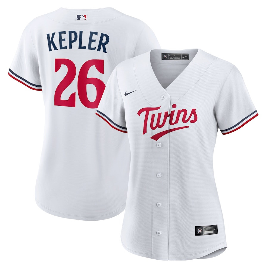 Max Kepler 26 Minnesota Twins Team Logo Home White MLB Jersey Women's