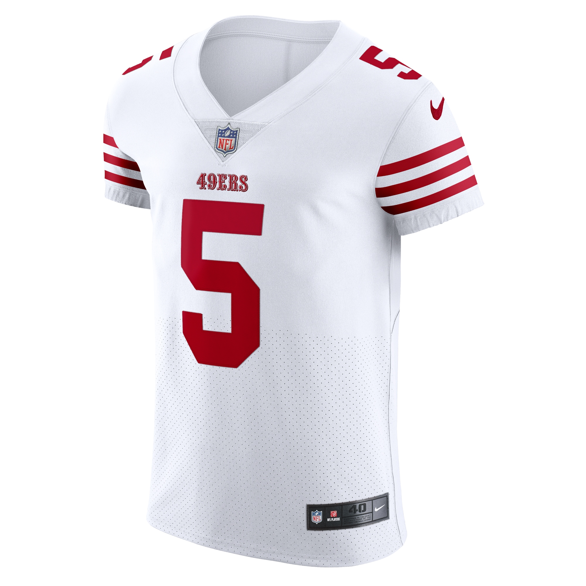 San Francisco 49ers Trey Lance White Vapor Elite NFL Jersey Men's