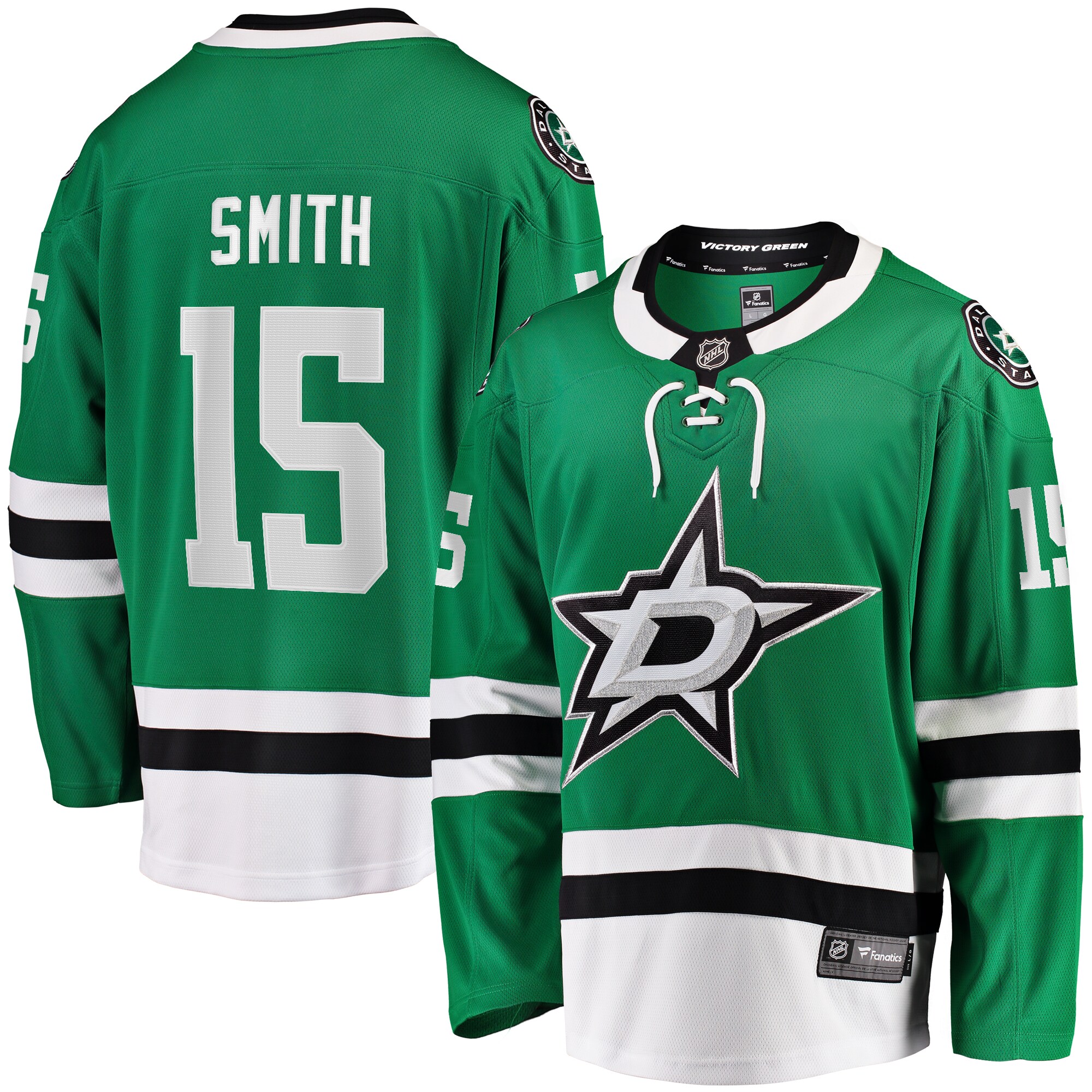 Dallas Stars Craig Smith Kelly Green Home Breakaway NHL Jersey Men's