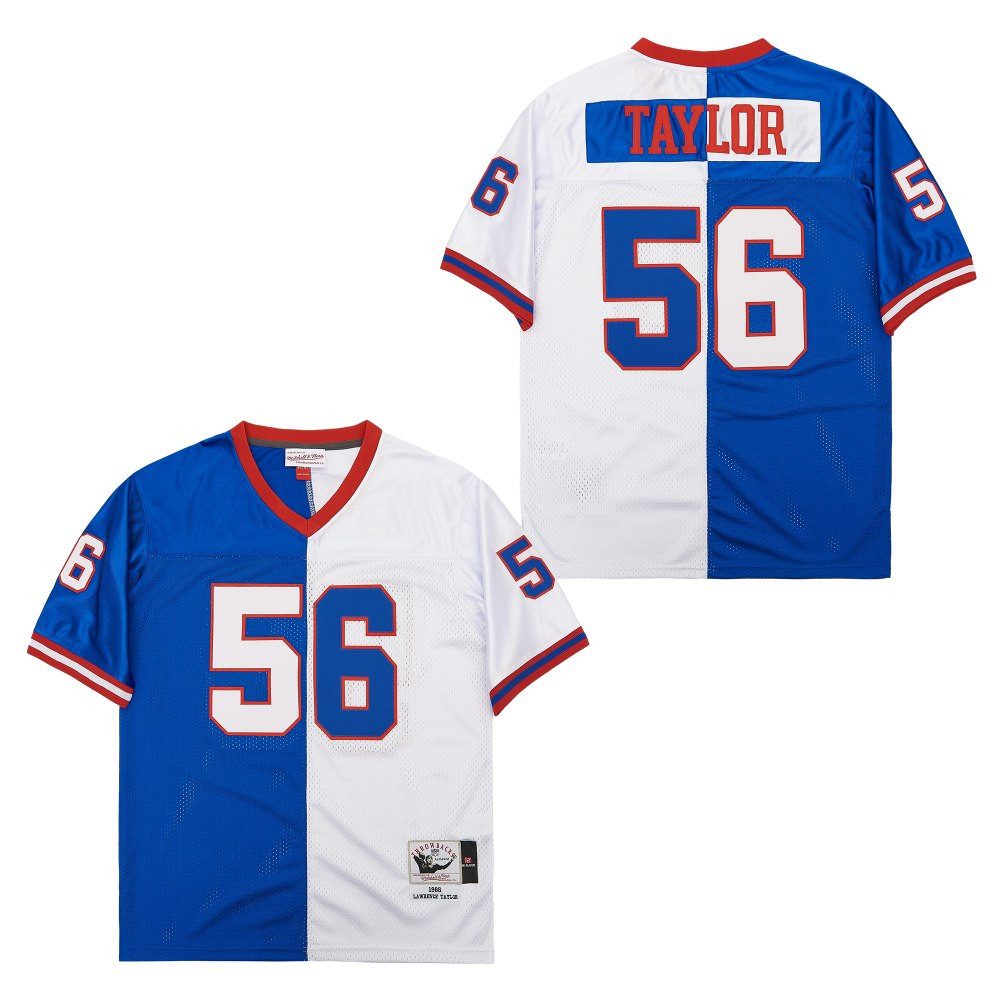 Lawrence Taylor 56 New York Giants Two-Toned Throwback Blue/White NFL Jersey Men's