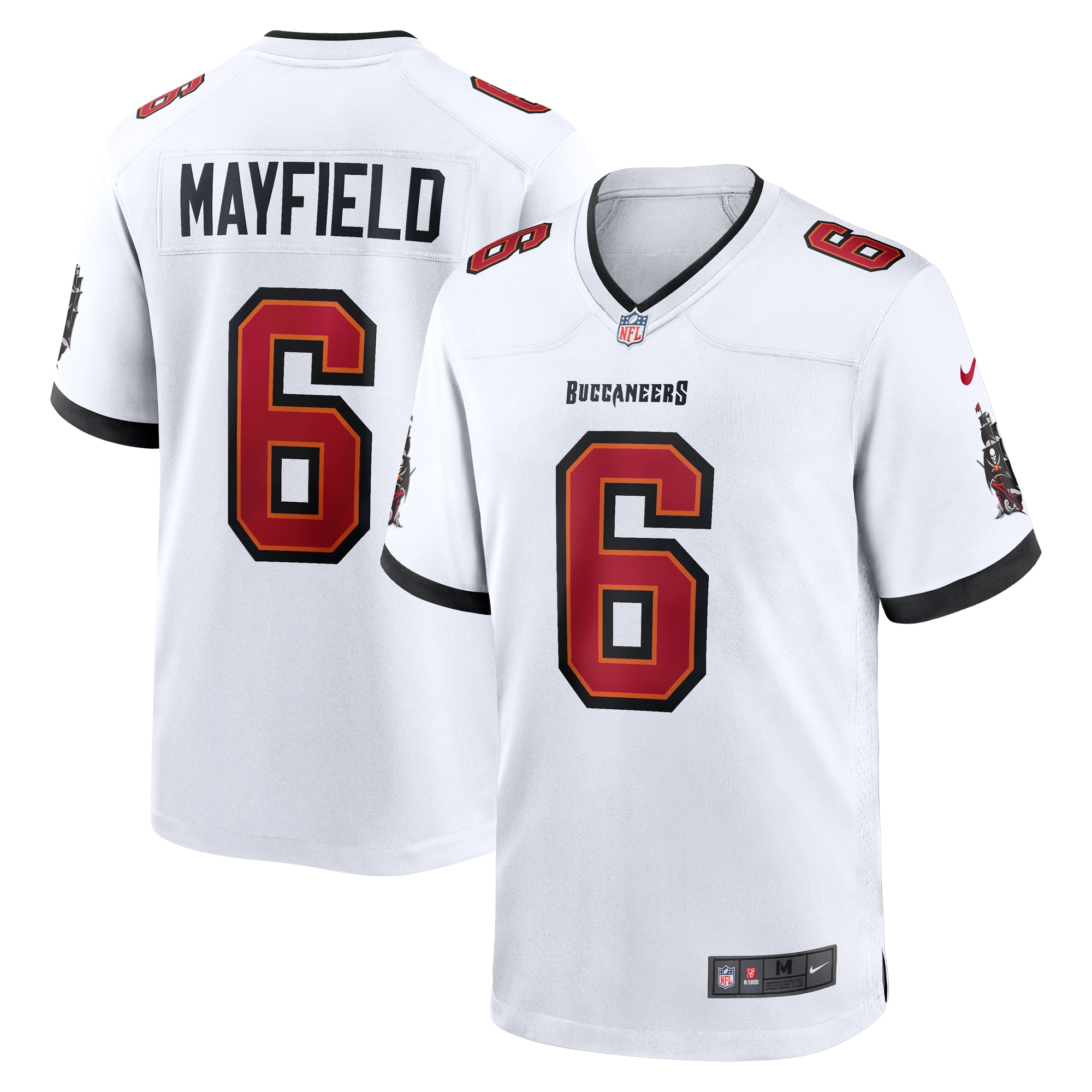 Tampa Bay Buccaneers Baker Mayfield White Away Game NFL Jersey Men's