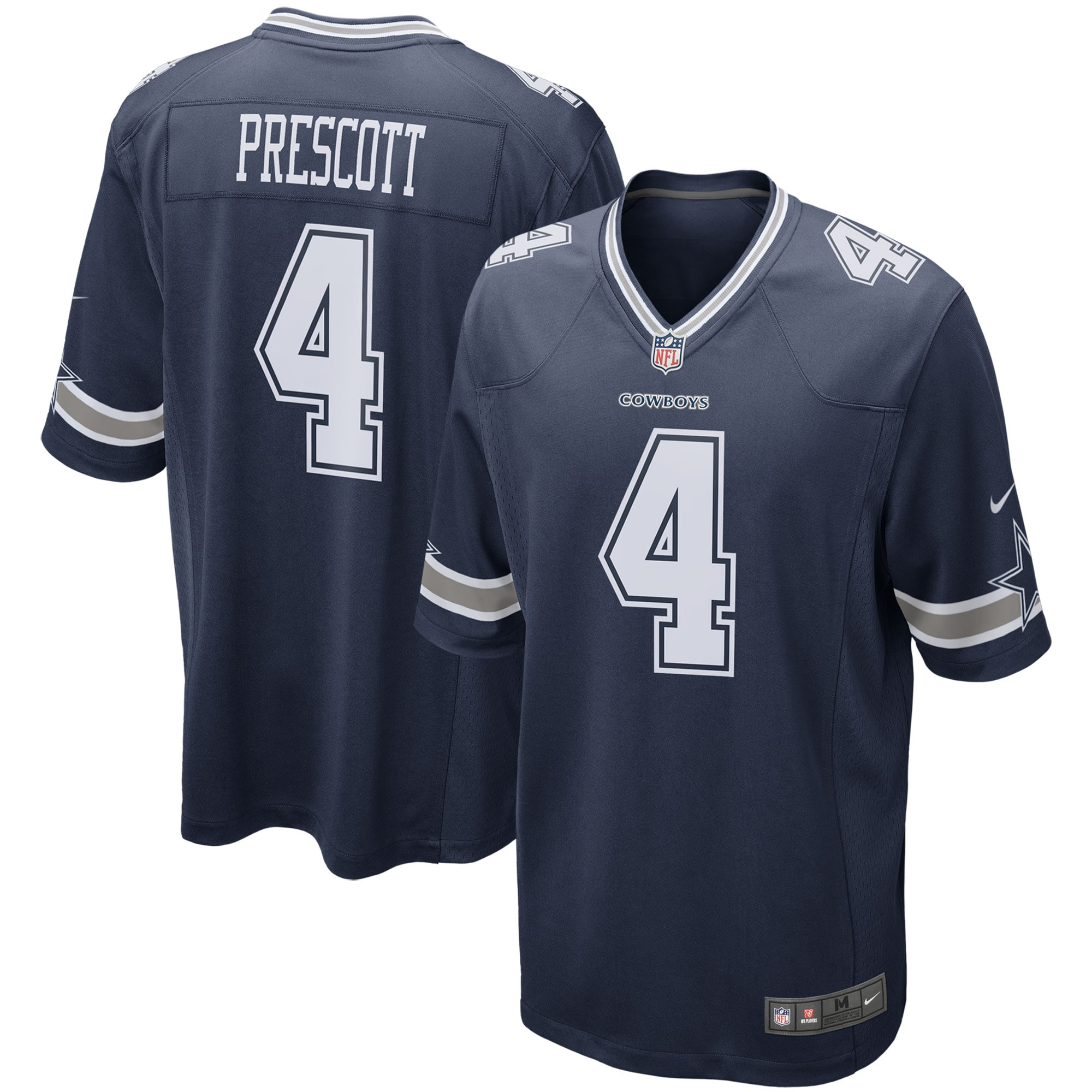 Dallas Cowboys Dak Prescott Navy Game Team NFL Jersey Men's
