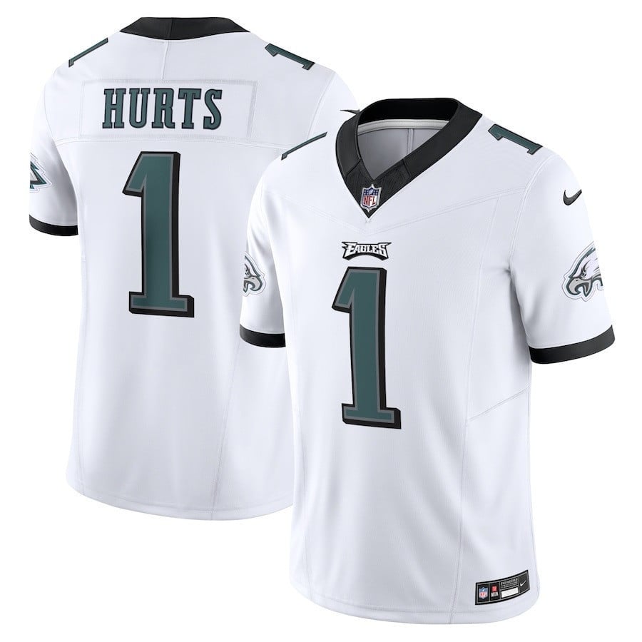 Jalen Hurts 1 Philadelphia Eagles Vapor F.U.S.E. Limited White NFL Jersey Men's
