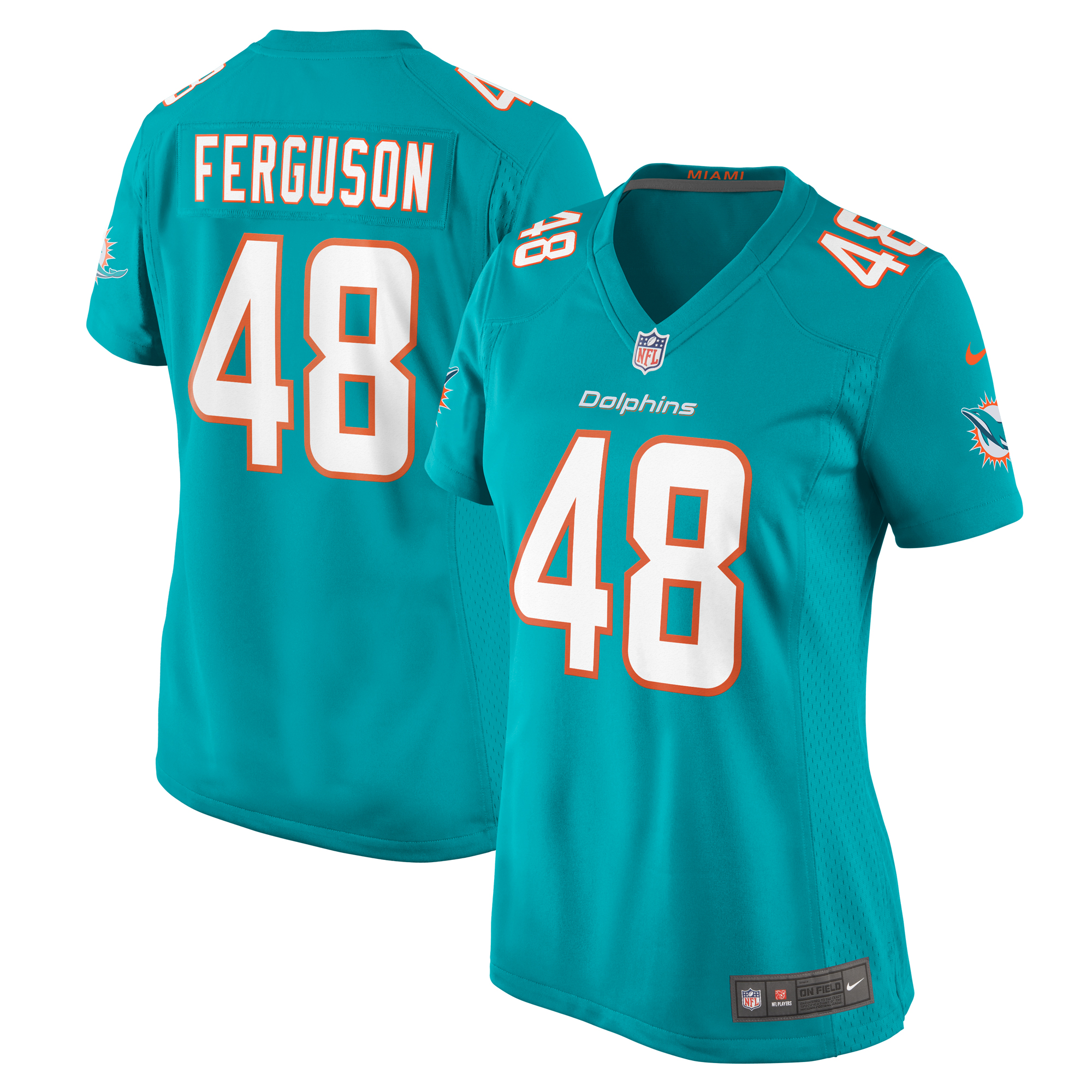 Miami Dolphins Blake Ferguson Aqua Game NFL Jersey Women's