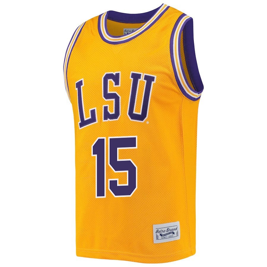 Alisa Williams 15 LSU Tigers 2023 Retro- Gold NCAA Jersey Men's