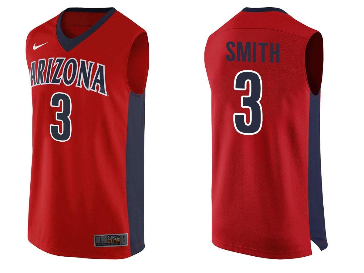 Dylan Smith 3 Arizona Wildcats Navy College Team Performance NCAA Jersey Men's