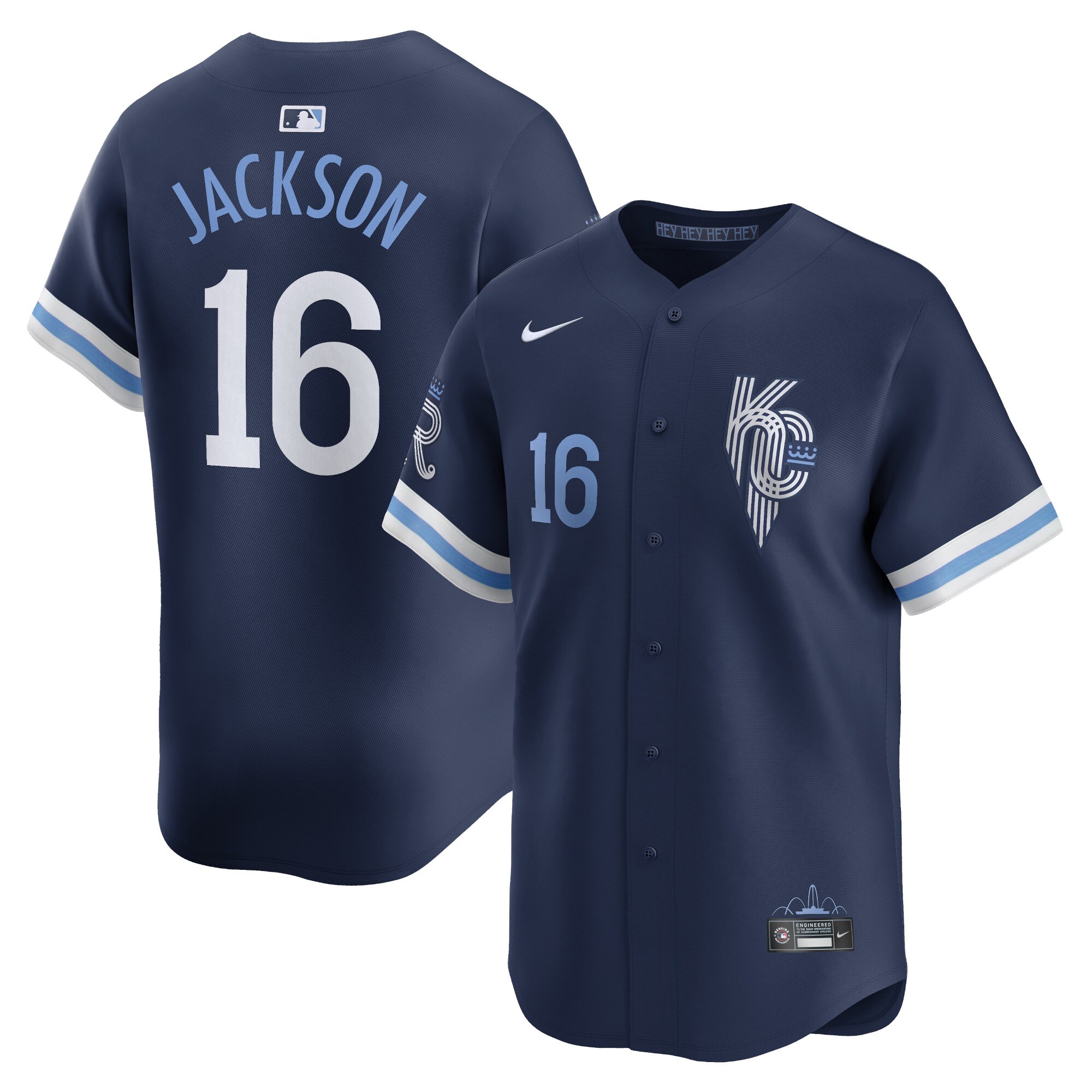 Kansas City Royals Bo Jackson Navy City Connect Retired Player MLB Jersey Men's