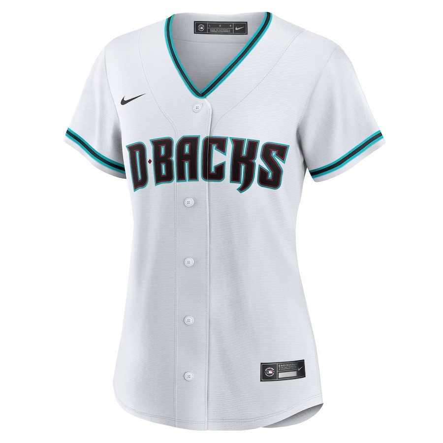 Arizona Diamondbacks Home Custom White MLB Jersey Women's