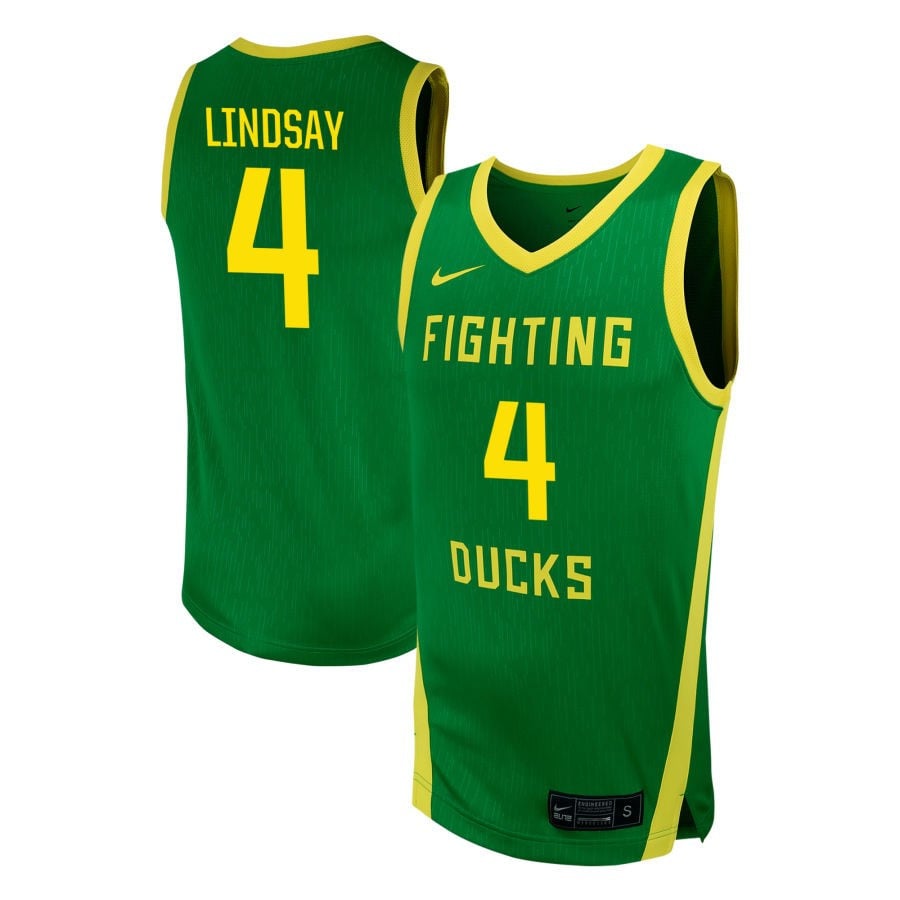 Dez Lindsay 4 Oregon Ducks NIL Green NCAA Jersey Men's