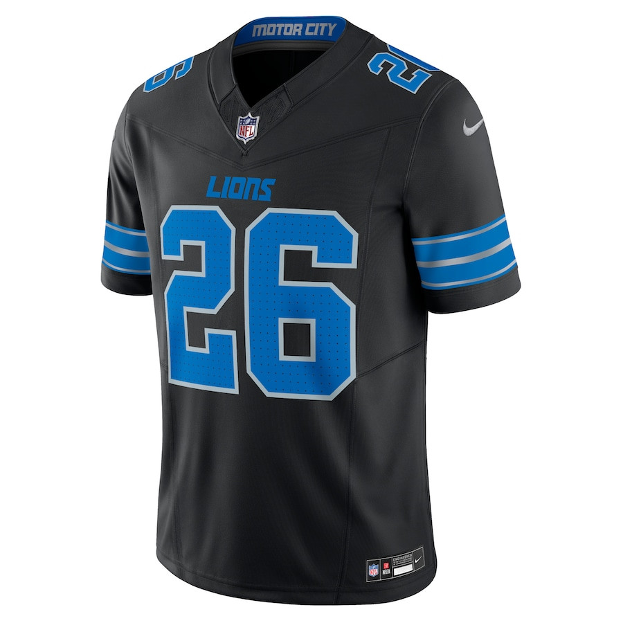 Jahmyr Gibbs 26 Detroit Lions 2nd Alternate Vapor F.U.S.E. Limited Black NFL Jersey Men's