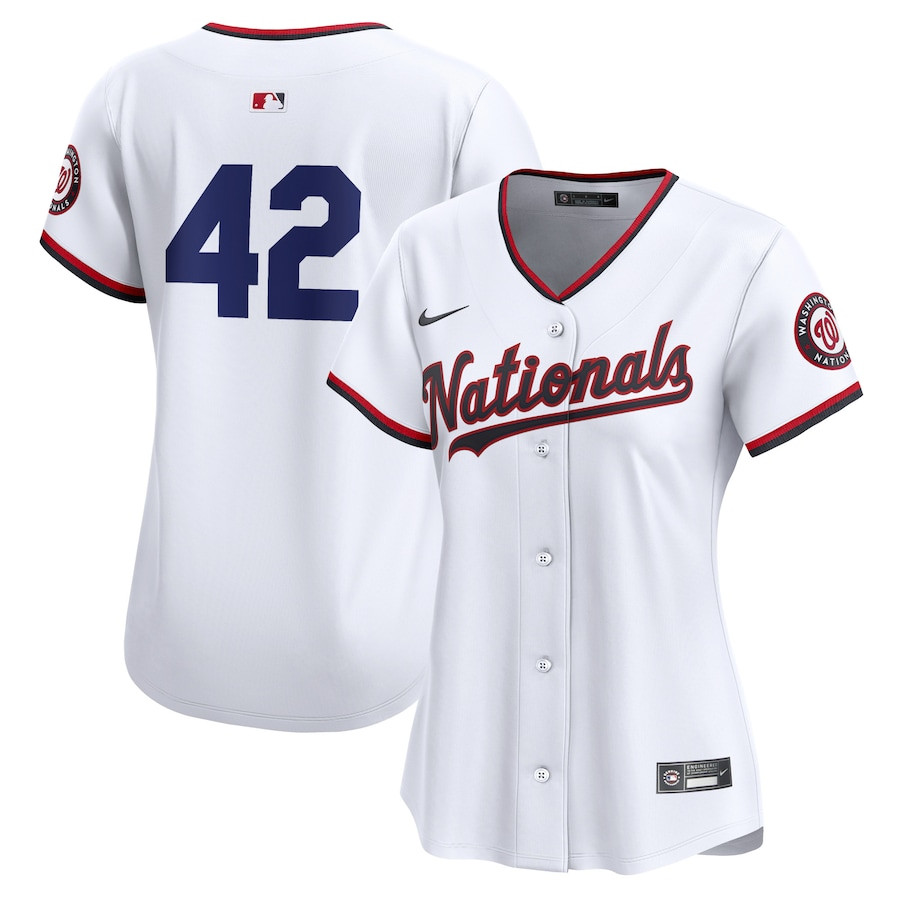 Washington Nationals 2024 Jackie Robinson Day Home Limited White MLB Jersey Women's
