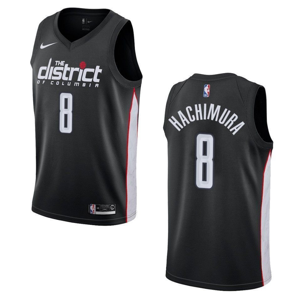 Washington Wizards 8 Rui Hachimura City Swingman Black NBA Jersey Men's
