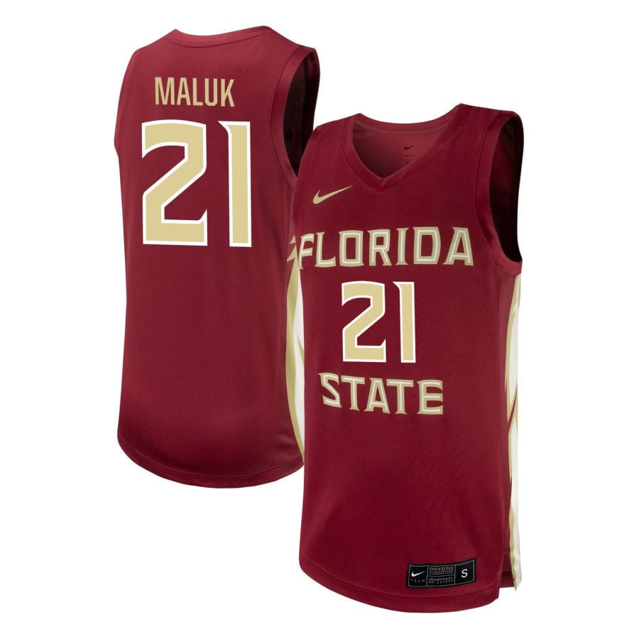 Alier Maluk 21 Florida State Seminoles NIL Garnet NCAA Jersey Men's