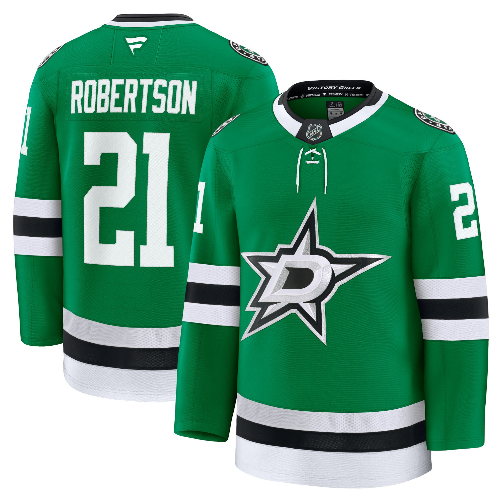 Dallas Stars Jason Robertson Kelly Green Home Premium NHL Jersey Men's