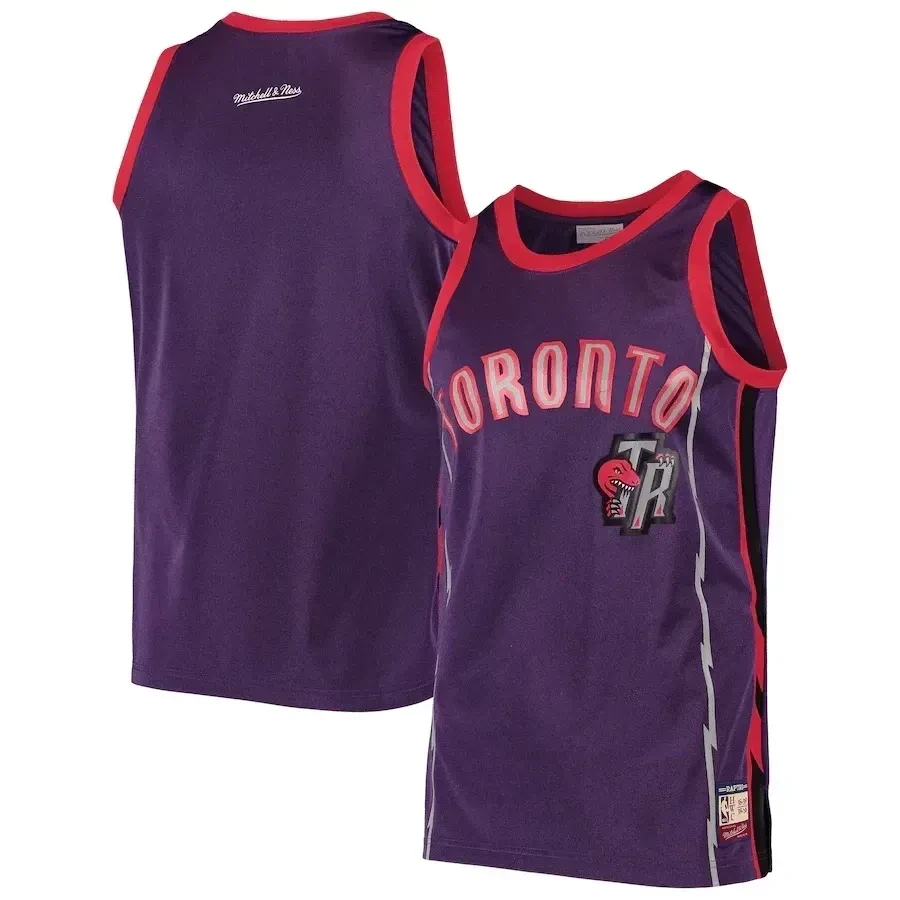 Toronto Raptors Mitchell Ness Hardwood Classics Team Heritage Tank Top Purple NBA Jersey Men's
