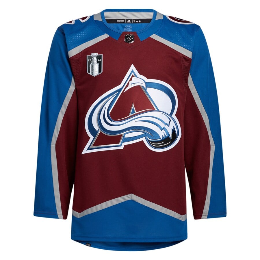 Colorado Avalanche 2022 Stanley Cup Final Patch Blank Burgundy NHL Jersey Men's