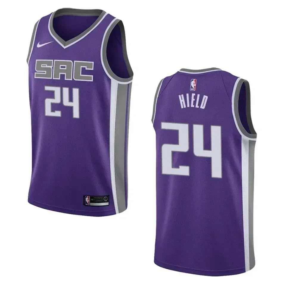 Sacramento Kings 24 Buddy Hield Icon Swingman Purple NBA Jersey Men's