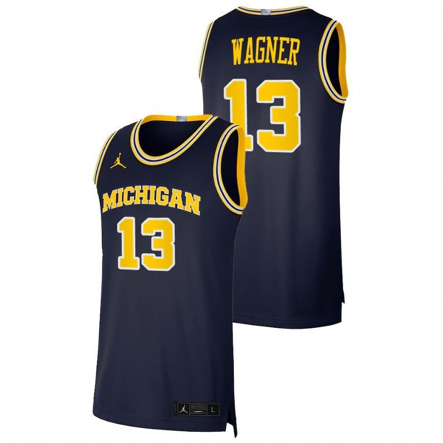 Michigan Wolverines Moritz Wagner 13 2023 Navy Dri-FIT Swingman NCAA Jersey Men's