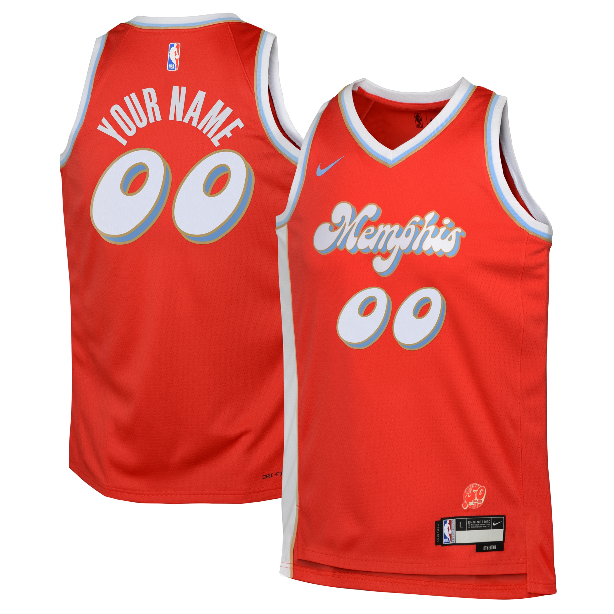 Memphis Grizzlies City Edition Swingman 2024 Custom NBA Jersey Youth