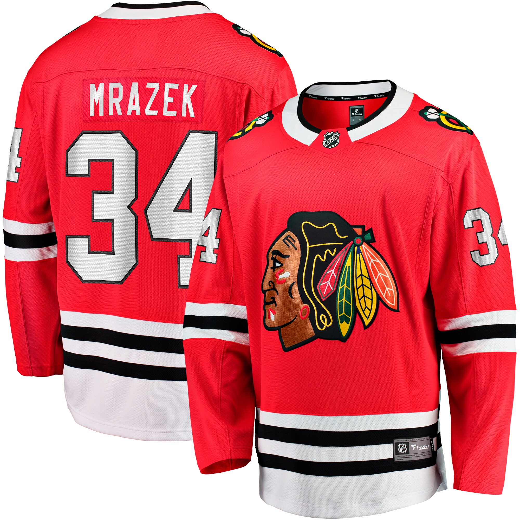 Chicago Blackhawks Petr Mrazek Red Home Breakaway NHL Jersey Men's