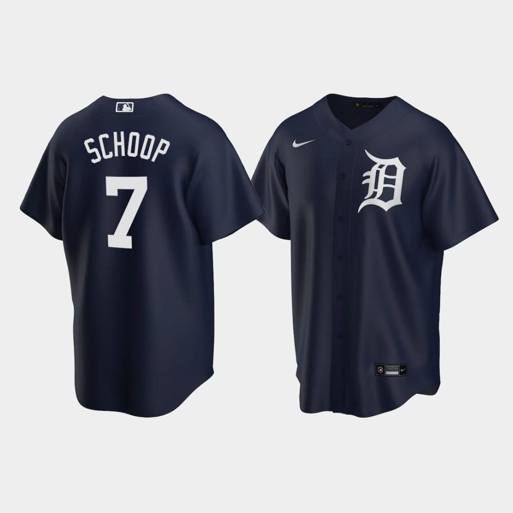 Detroit Tigers Jonathan Schoop 7 Alternate Navy MLB Jersey Men's