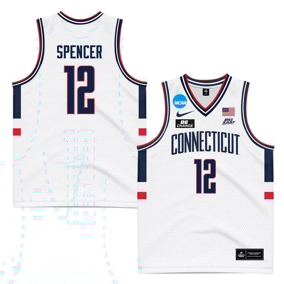 Cam Spencer 12 UConn Huskies 2024 White Unisex NCAA Jersey Unisex