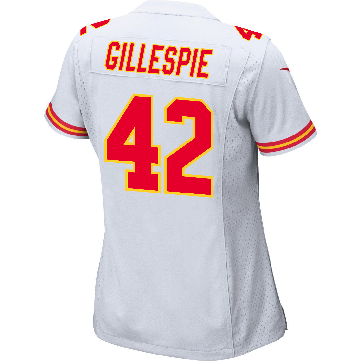 Tyree Gillespie 42 Kansas City Chiefs Super Bowl LVIII Patch Game White NFL Jersey Women's