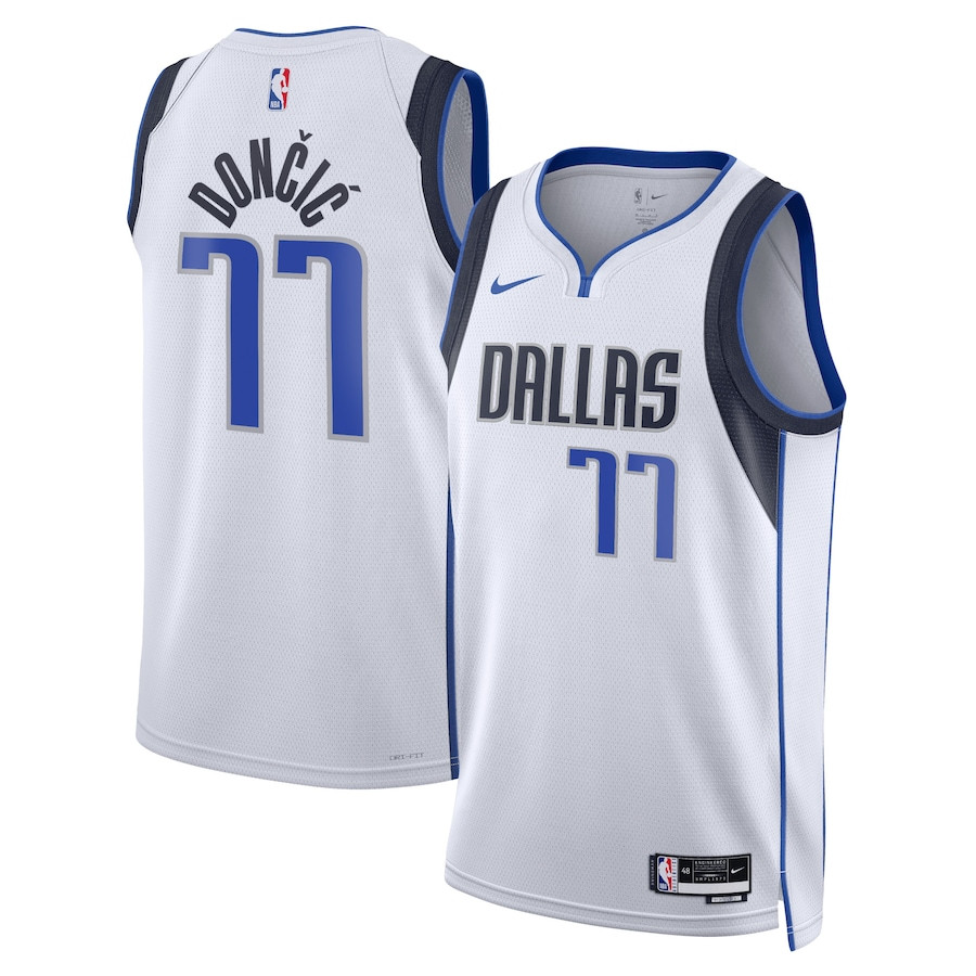 Luka Doncic 77 Dallas Mavericks Unisex Swingman Association Editio White NBA Jersey Unisex