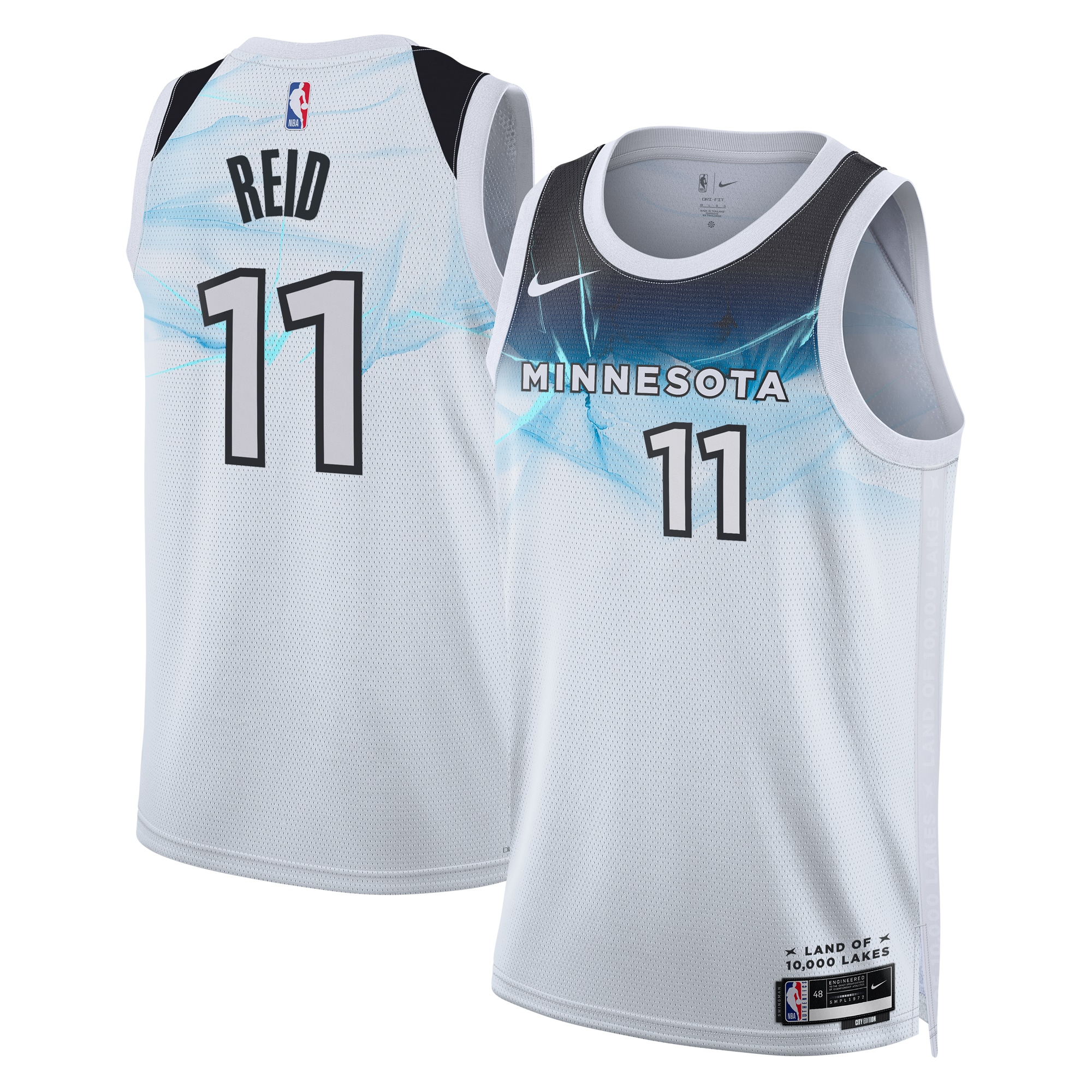 Camiseta City Edition Swingman de los Minnesota Timberwolves 2024 Blanca Naz Rei Unisex NBA Jersey Unisex