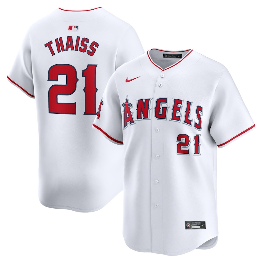 Matt Thaiss 21 Los Angeles Angels Home Limited Player White MLB Jersey Men's