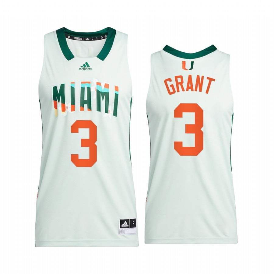 Malcolm Grant 3 Miami Hurricane White Honoring Black Excellence NCAA Jersey Men's