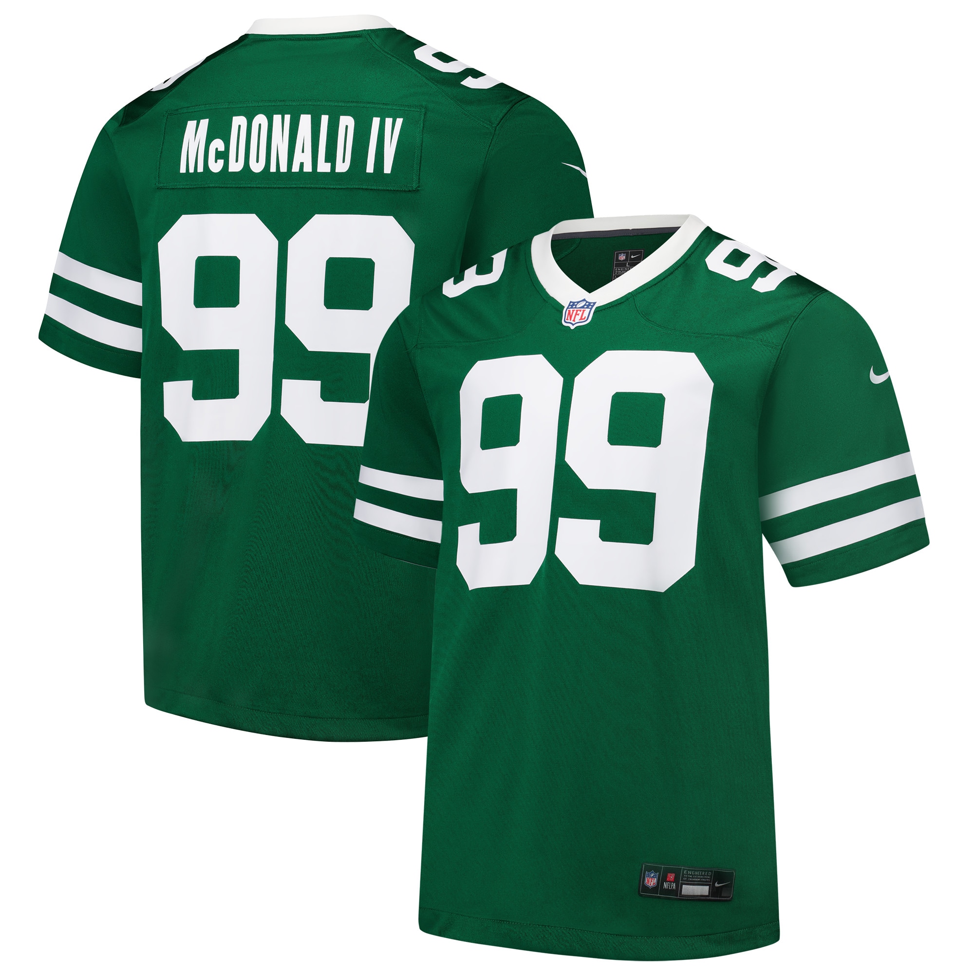 New York Jets Will McDonald IV Legacy Green Team Game NFL Jersey Men's