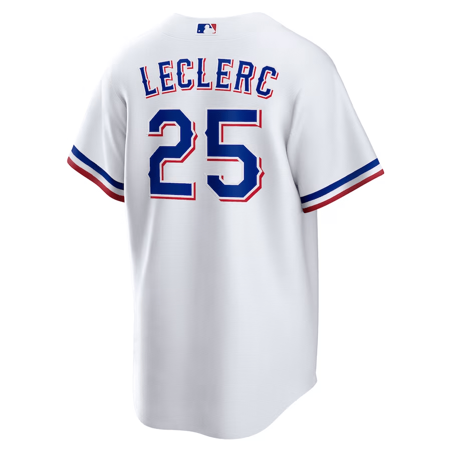 Jos? Leclerc 25 Texas Rangers Home White MLB Jersey Men's