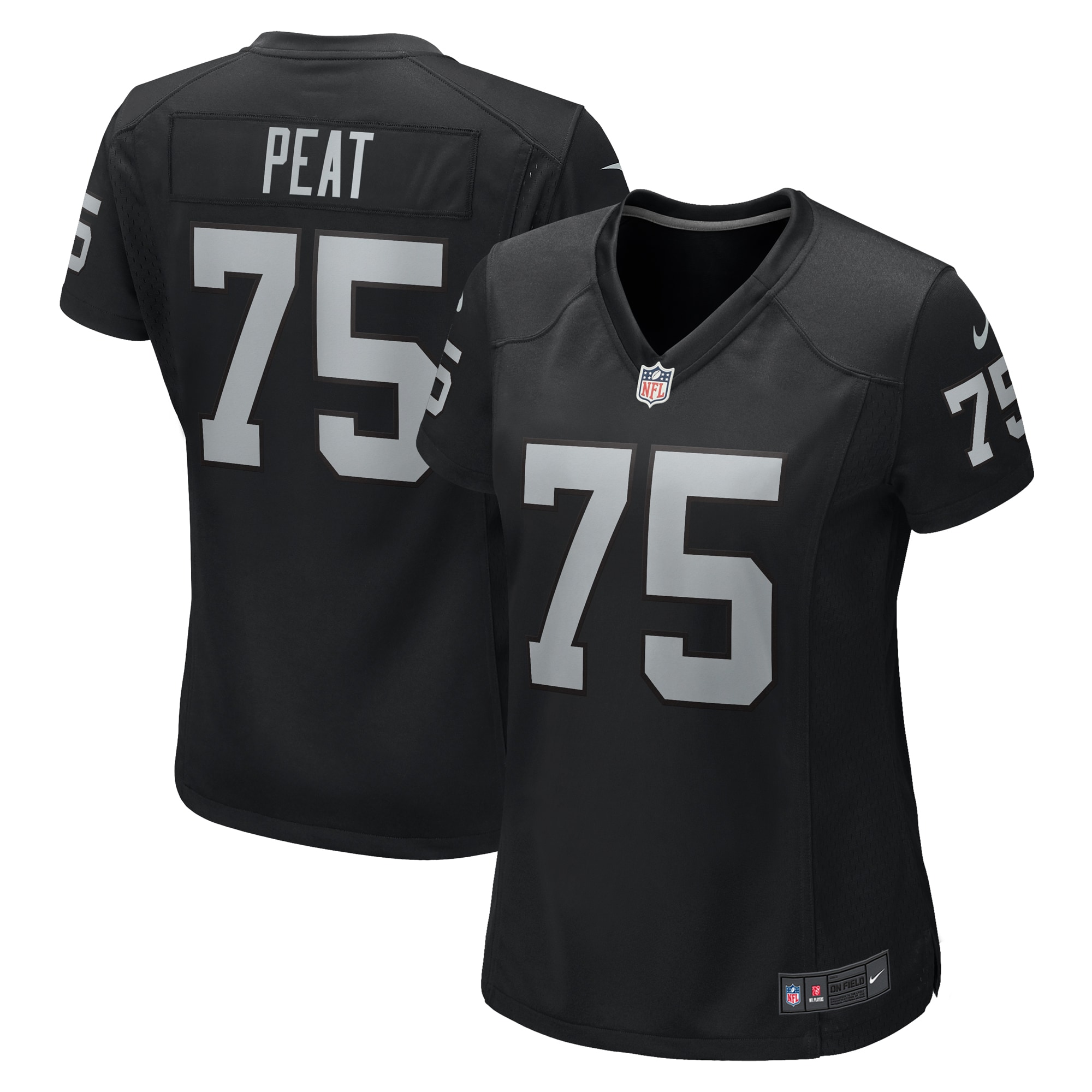 Las Vegas Raiders Andrus Peat Black Game NFL Jersey Women's