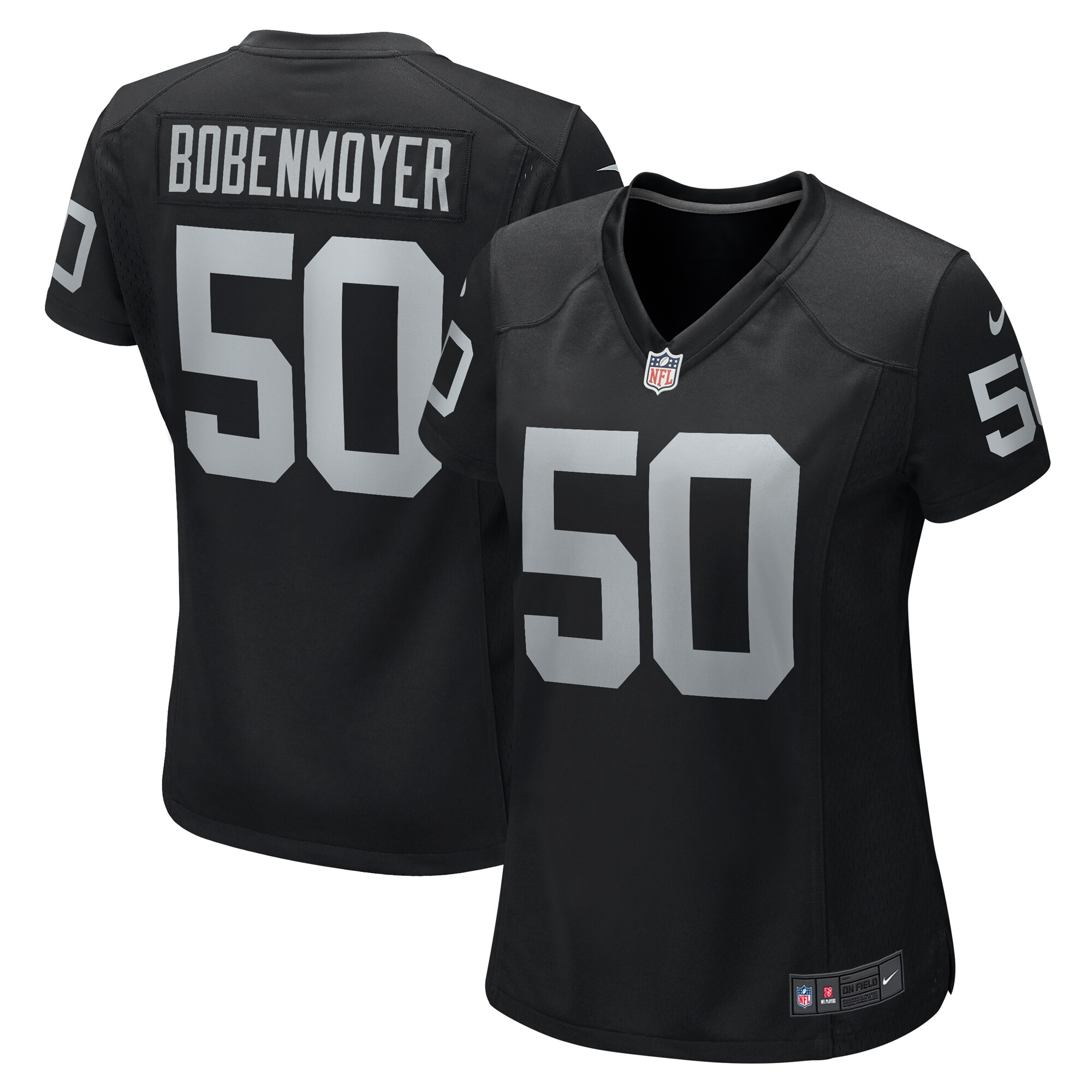 Las Vegas Raiders Jacob Bobenmoyer Black Game Player NFL Jersey Women's