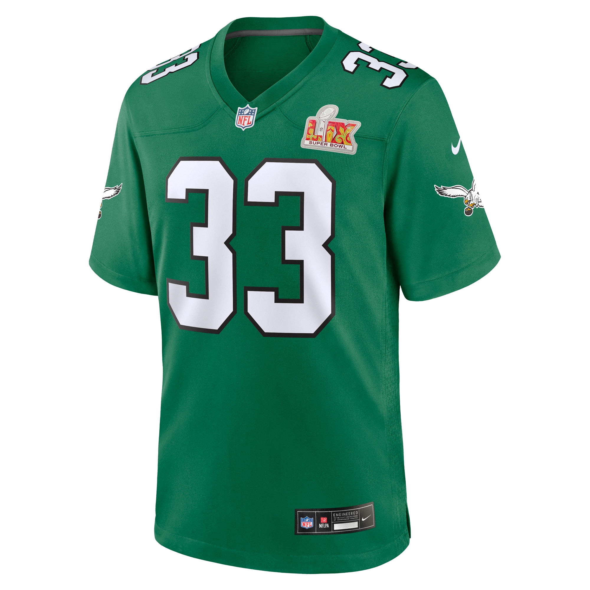 Philadelphia Eagles Cooper DeJean Kelly Green Super Bowl LIX 2nd Alternate Game NFL Jersey Men's