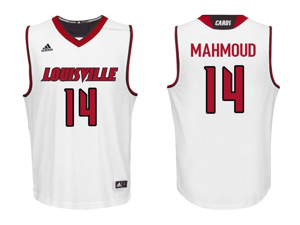 Anas Mahmoud 1 White College Louisville Cardinals NCAA Jersey Men's
