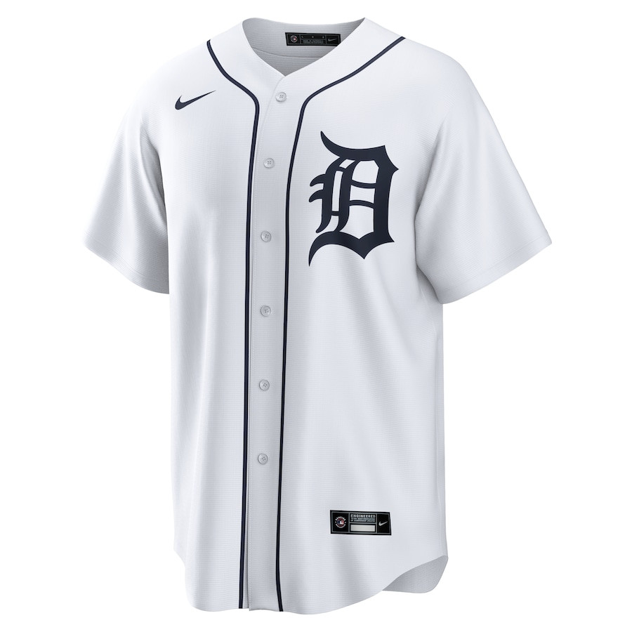 Matt Vierling 8 Detroit Tigers Home White MLB Jersey Men's