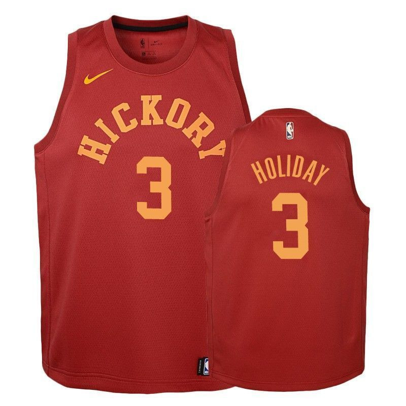 Indiana Pacers Aaron Holiday 3 Hardwood Classics Red NBA Jersey Youth