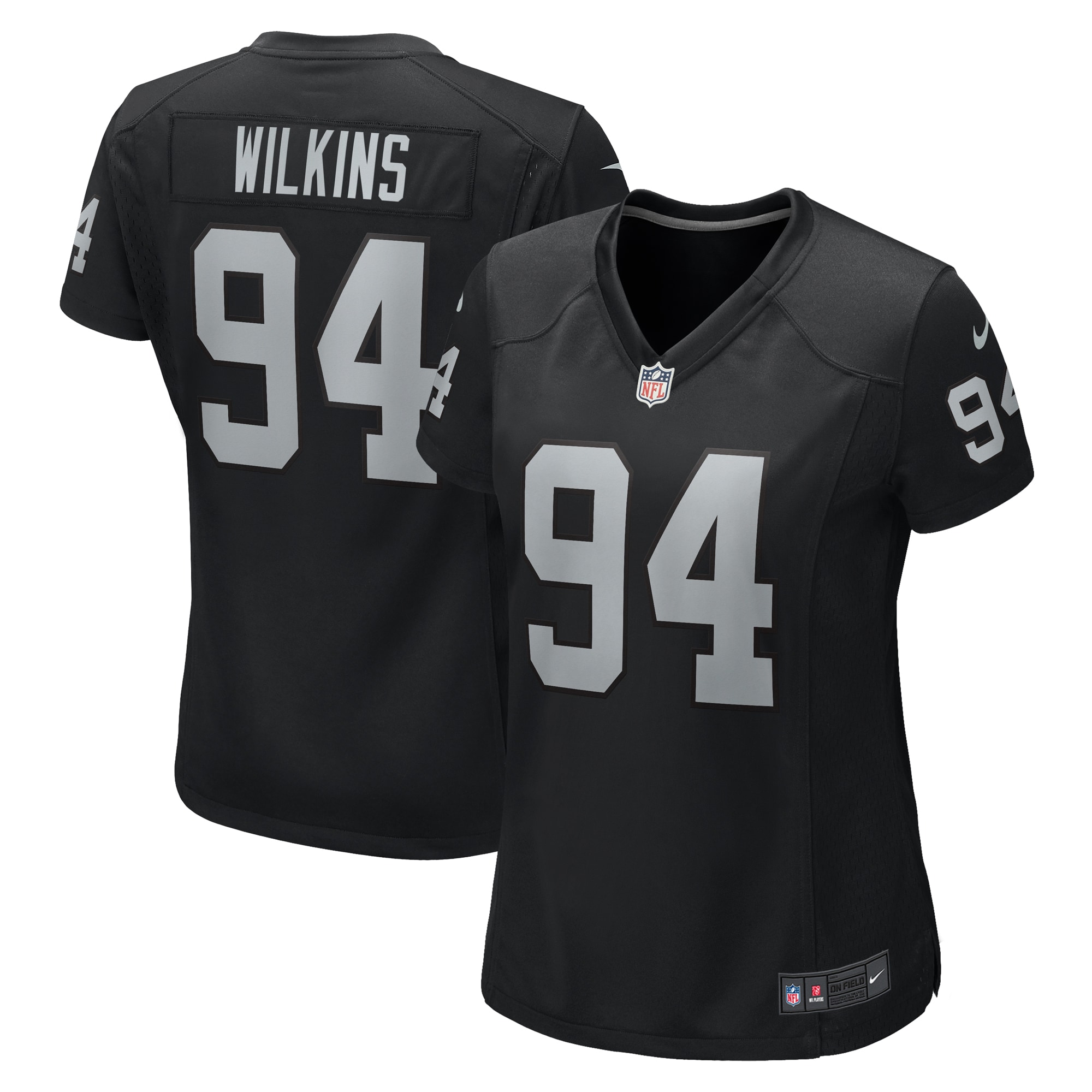 Las Vegas Raiders Christian Wilkins Black Game NFL Jersey Women's